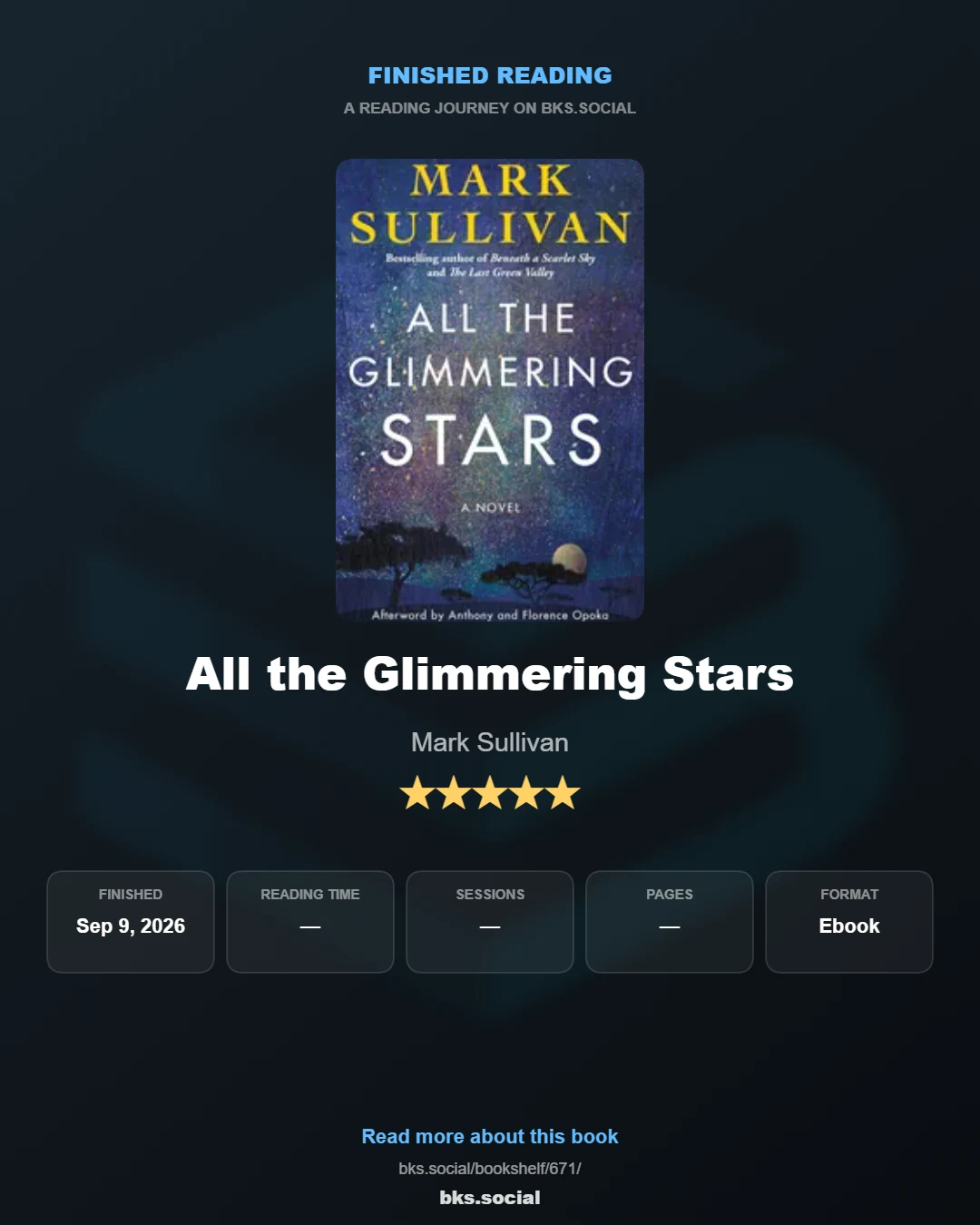 Finished reading All the Glimmering Stars